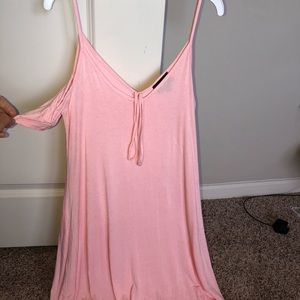 Pink T-shirt dress